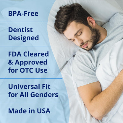 ZQuiet, Anti-Snoring Mouthpiece, Starter Pack with 2 Sizes, Living Hinge & Open Front Design for Comfort & Easy Breathing, Clear