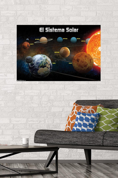 Trends International El Sistema Solar 2013 (Solar System) Wall Poster, 22.375" x 34", Premium Unframed Version