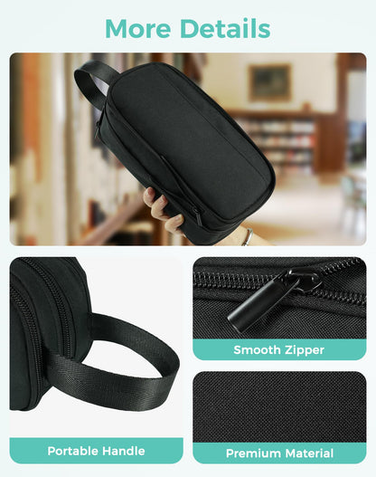 Fmeida Pencil Case Pouch Expandable - Extra Large Pencil Pouch Aesthetic Pencil Bag Office Stationery Organizer with Handle for Men Women Kids Back to School Supplies - Business Black