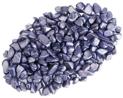ZenQ 1 lb Blue Sandstone Tumbled Stone Chips Crushed Crystal Quartz Pieces