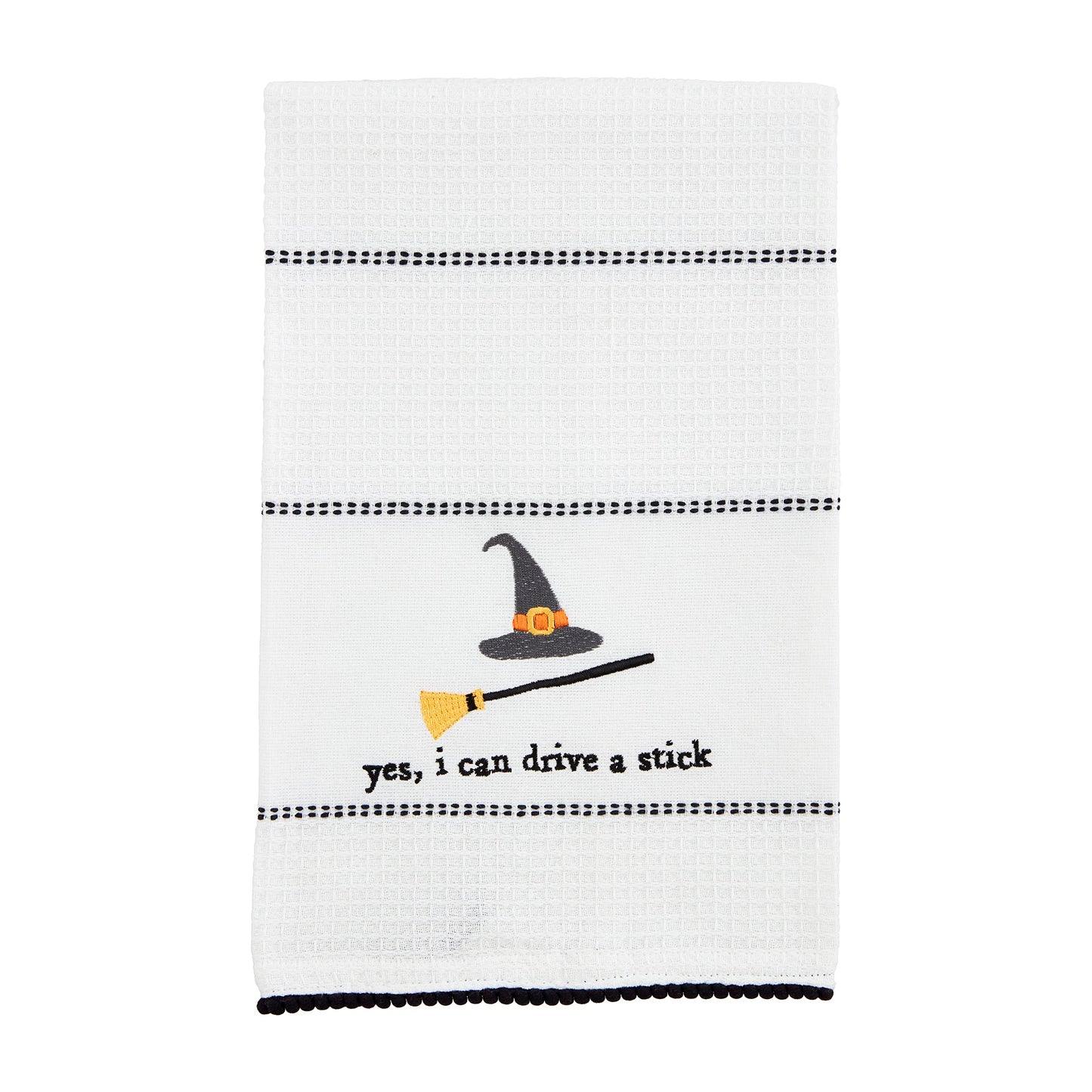 Mud Pie Halloween Towel, Drive Stick, 16 1/2" x 26"