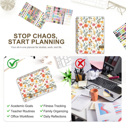 Planner 2026-2027, Weekly and Monthly Academic Planner, July 2026 - June 2027, Hardcover Calendar Agenda Book for School Year Planning, School Supplies for Teacher and Student, A5(6.3'' x 8.5'')