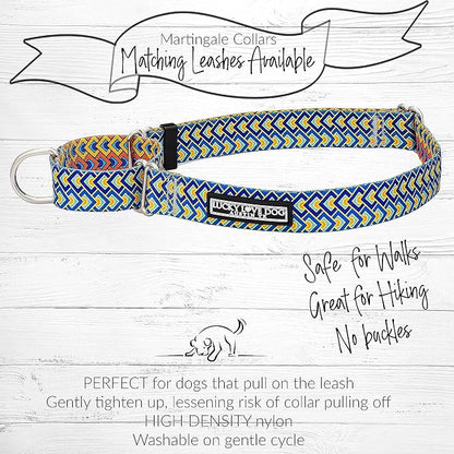 Lucky Love Dog Martingale Collar and Leash Set, Premium No Slip Collar for Male Dogs, Comfortable & Soft Martingale Dog Collars, Great for Whippets, Greyhounds, and More (Murphy, Small - Combo)