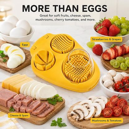 Egg Slicer for Hard Boiled Cherry Tomato Strawberry Salad Cutter Hard Grape Stainless Steel Kitchen Gadget Chopper Dicer Fruit Spam Cup Tool Quail Tomatoes Mushroom Accessories