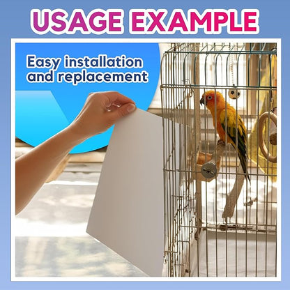 HA SHI Bird Cage Liners, 120 Disposable Newsprint Sheets, Unscented Paper for Pet Enclosures, Packing and Crafts (Standard (20" x 18"))