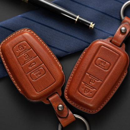 Smyfob for Toyota Key fob Cover Leather car Key case Avalon Camry TRD Corolla Highlander Prius Prime RAV4 Prime CHR Accessories