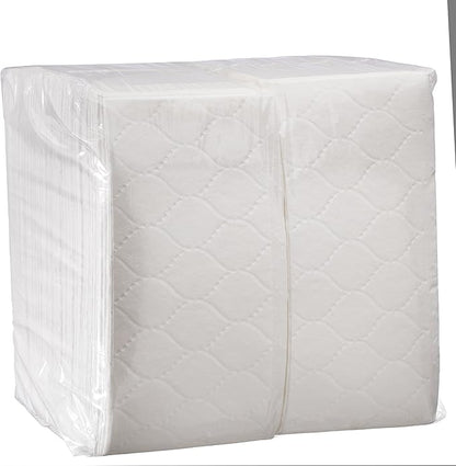 100 Count White Luxury Linen-Feel Paper Towels, Soft And Absorbent Cloth-Like
