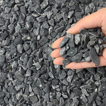 FANTIAN 10LB Black Pea Gravel for Landscaping, 3/8 Inch Black Pebbles for Plants Cactus Succulent Fish Tank and Garden Black Stones