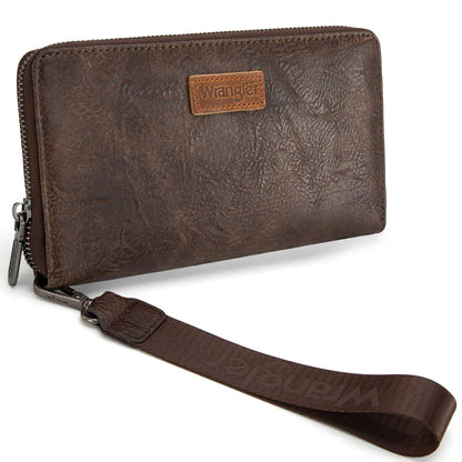 Wrangler Womens Wallet Wristlet Long Purse Designer Clutch Large Capacity Credit Card Holder for Women Men
