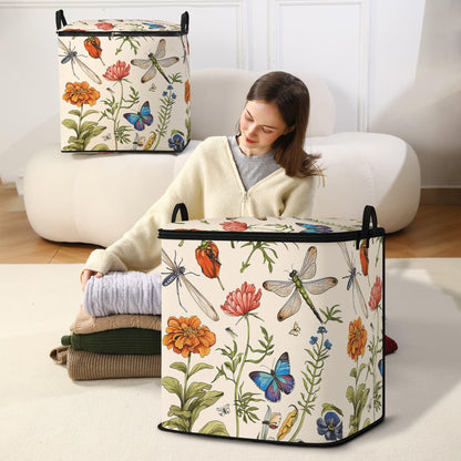 Dawuyu 2pcs storage bags for bedding,blanket organizer with zipper 95L