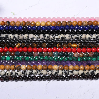 Songxi 90pcs 4mm Black Onyx Natural Round Stone Beads for Jewelry Making, Smooth Loose Small Gemstone Beads for Bracelets Necklace, Chakra Stones with Energy Power