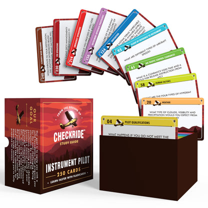 Instrument Pilot IFR Oral Exam Flashcards by Checkride Study Guide - 250+ Flashcards Covering All Topics Developed by CFIIs - Instrument Pilot Oral Exam Guide