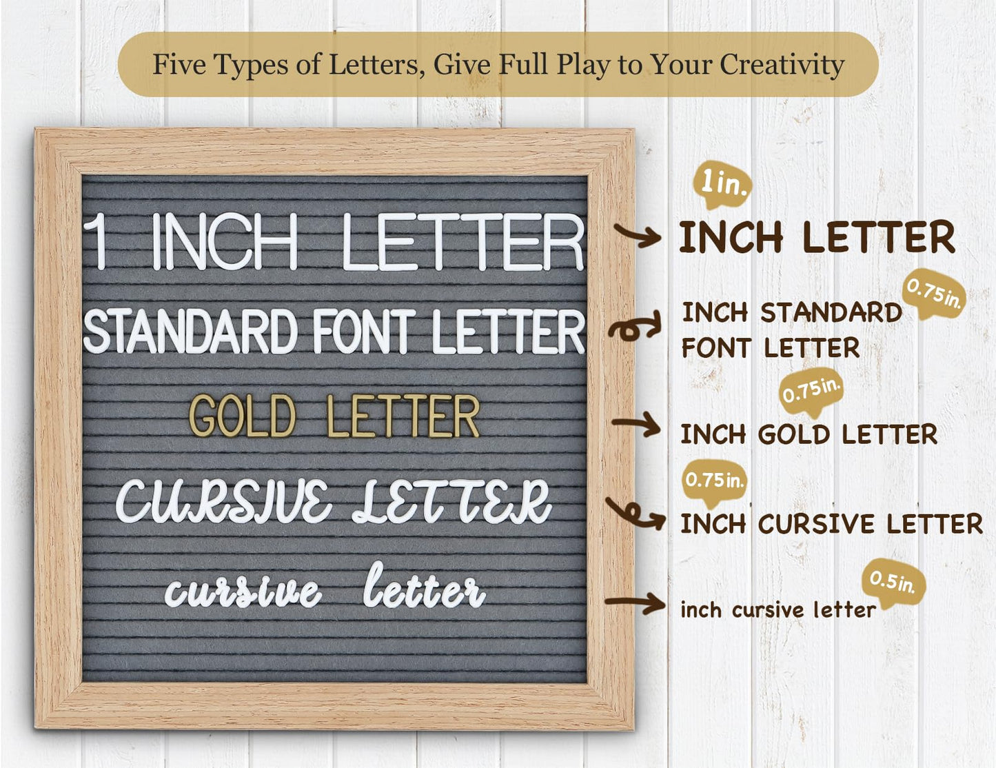 Grey Changeable Felt Letter Board, 10x10 Inch, 725 Pre-Cut & Sorted Letters, First Day of School, Classroom Decor, Message Sign