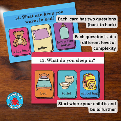 Brainy Bug Verbal Reasoning Flashcards | English Question & Answer Cards | 60 Questions | Two Levels of Difficulty | ESL | Special Needs | Home Schooling