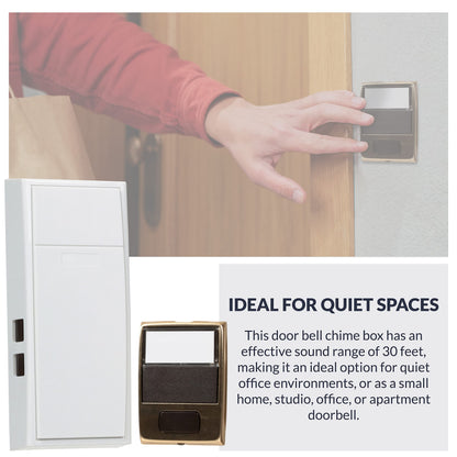 Newhouse Hardware MCHBV Wireless Mechanical Two-Note Chime and Door Button with Built-in Viewer, One Size, White/Brass