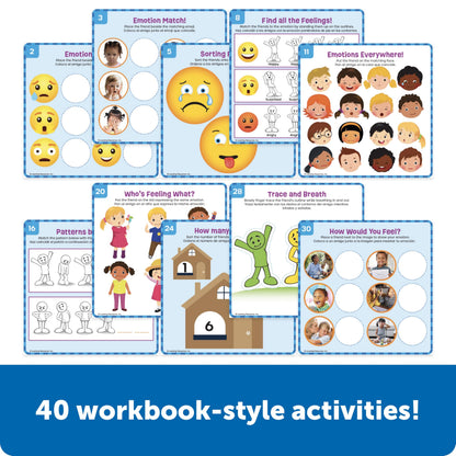 Learning Resources Skill Builders Feelings Learning Kit, SEL Activities, Social Skills Activities for Kids, Talking Flash Cards for Toddlers, Toddler Toy, Homeschool Supplies