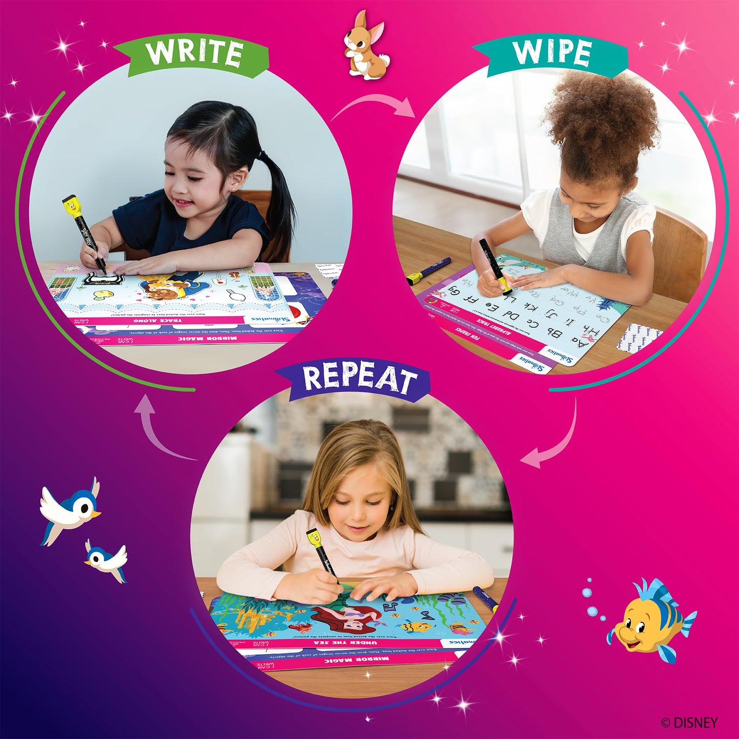 Skillmatics I Can Write Disney Princess - Reusable Preschool Learning Activities, Educational Toys & Games, Handwriting Aid, Back to School, Screen-Free Fun, Gift for Students, Kids, Toddlers Ages 3-6