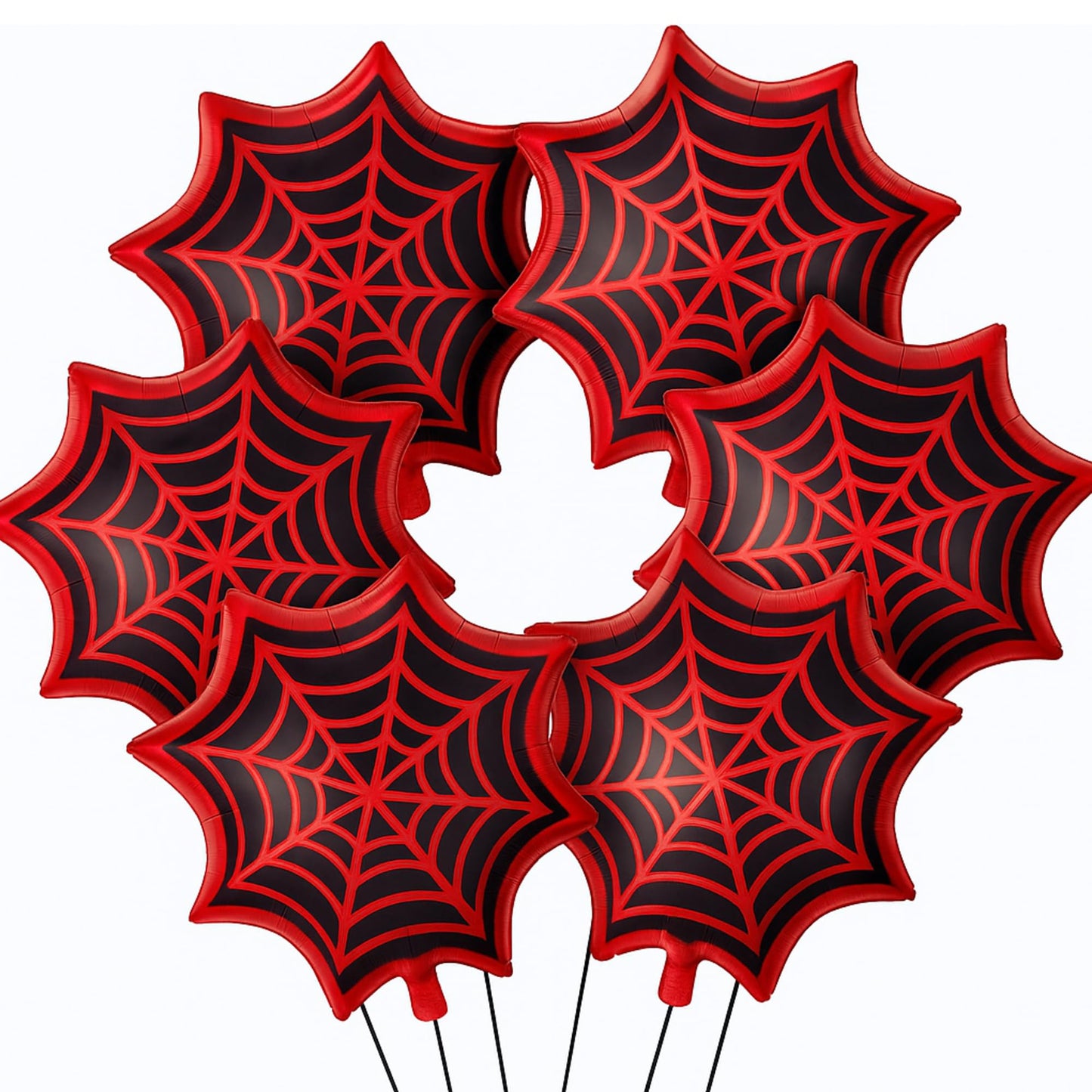 Soulchen 25" Spider Birthday Party Balloon Cartoon Characters Themed Party Decor Foil Large Spider Webs Balloons for Cartoon Carnival Theme Birthday Decorations(12 Pack,Black)