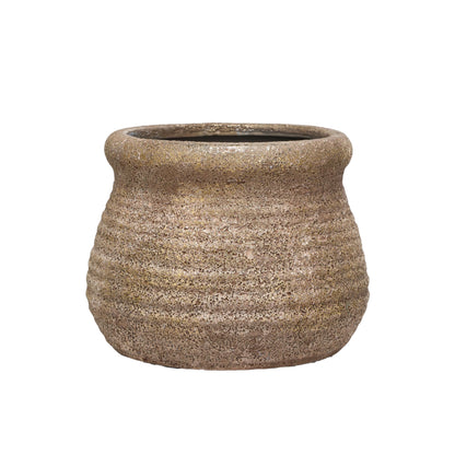 Creative Co-Op Round Volcano Terra-Cotta Planter, Gold
