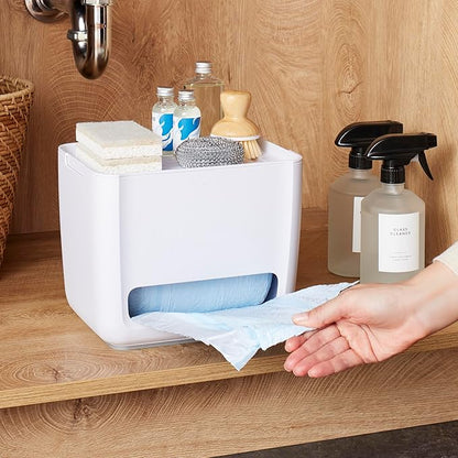 YouCopia SinkSuite Trash Bag Dispenser, Garbage Bag Holder, Top Lid Storage