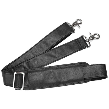 Masa Kawa Full Grain Leather Shoulder Strap - Replacement Bag Straps for Laptop Briefcase, Messenger, Duffel, Crossbody, Travel Bags