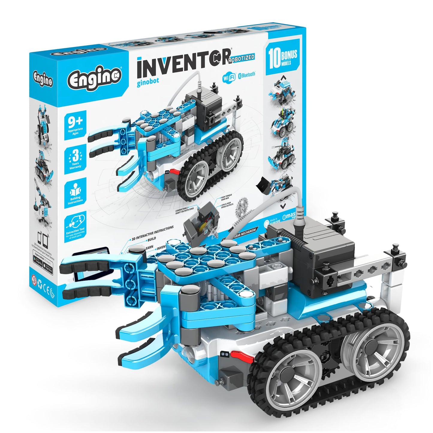 ENGINO- Inventor STEM Toys, Robotorized GinoBot, Construction Toys for Kids 9+, STEM Building Toys, STEM Projects, Gifts for Boys & Girls