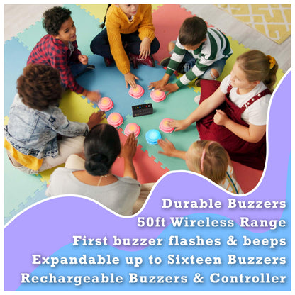 Trebisky Wireless Buzzer System for Game Show Emole 10 Players (10-Buzzer System)