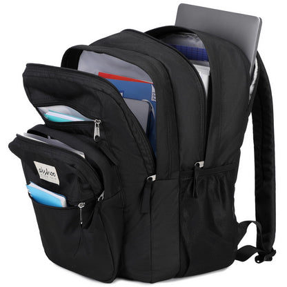 abshoo 34L Large Backpack for School Water Resistant Women Men Bookbag For College, Middle High School, Travel (Black)