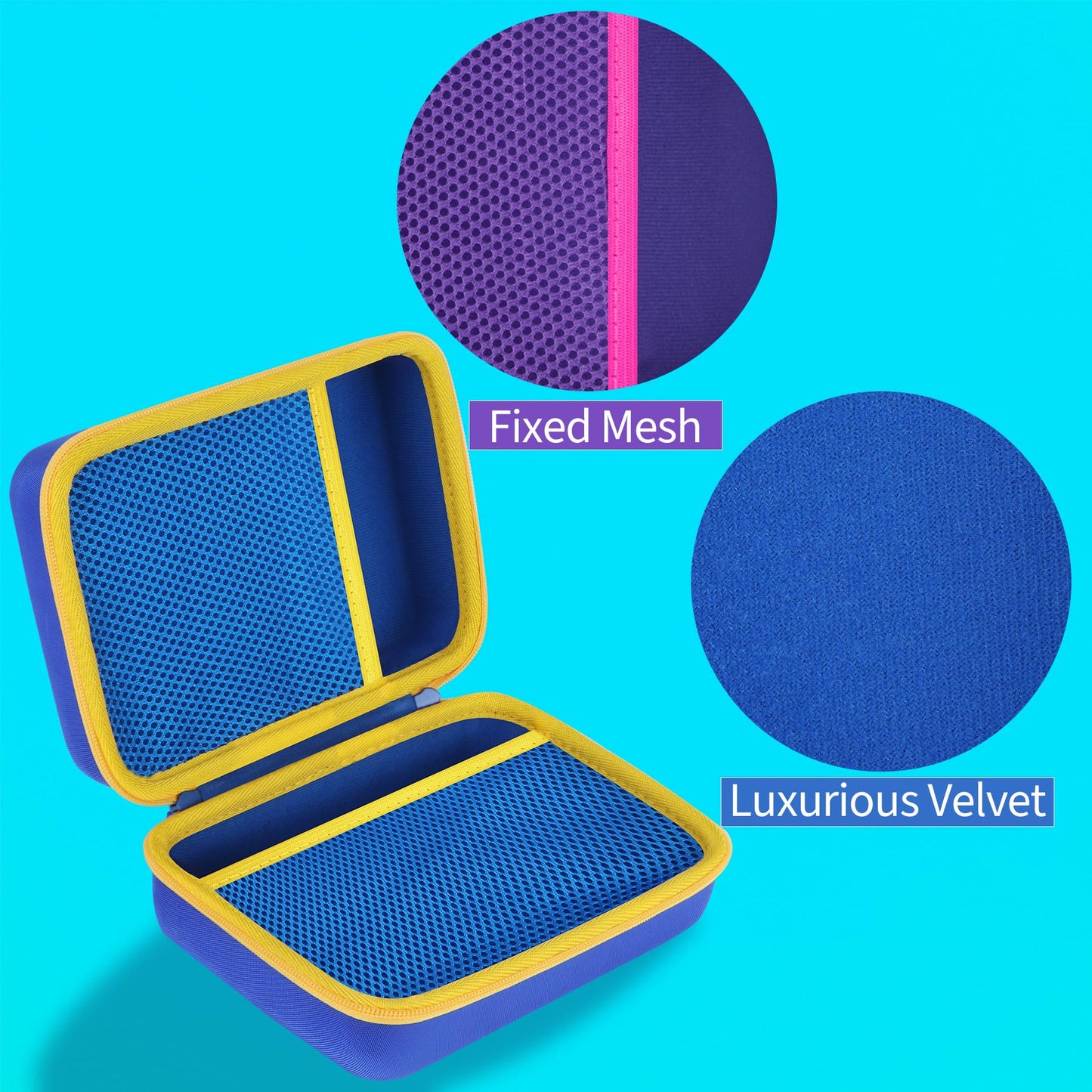 Lebakort Storage Case Compatible with LeapFrog Fridge Phonics Magnetic Letter Set (Purple+Pink Case)