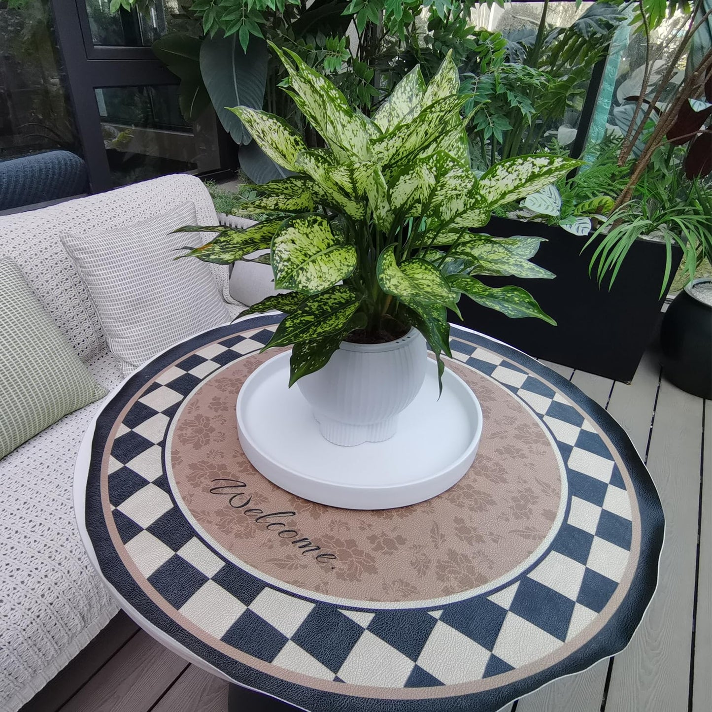 Fzfeiyy Plant Saucer for Indoors - 12 Inch Ceramic Plant Saucer Plant Water Catcher Tray Plant Pot Saucer Plant Drainage Tray, Durable Sturdy Flower Pot Saucers (Frosted White)
