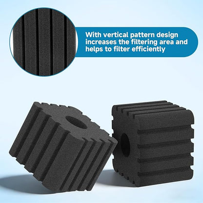 AQQA Aquarium Sponge Filter Replacement Sponge for AQ046-S (2Pack)