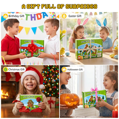 Fitrobust 150PCS Magnetic Blocks, Magnetic Building Blocks, 0.63in Magnetic Building, STEM Game Stacking Toys for Kids, Birthday Gifts for Boys and Girls Age 3+ Years Old