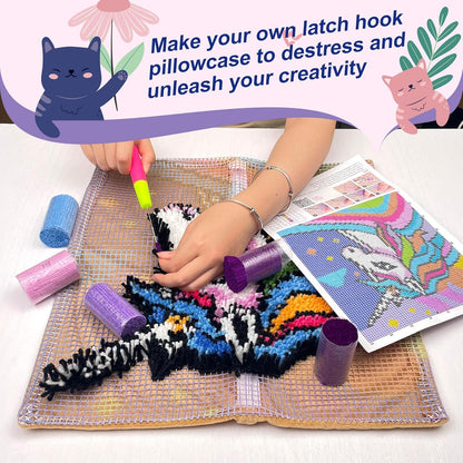 veirousa Halloween Jack O Lantern Latch Hook Kits for Adults Kids Beginners DIY Latch Hook Rug Kit Pre-Printed Hook and Latch Carpet Making Kits Cross-Stitch Wall Hanging Crochet Set 15x20 Inch
