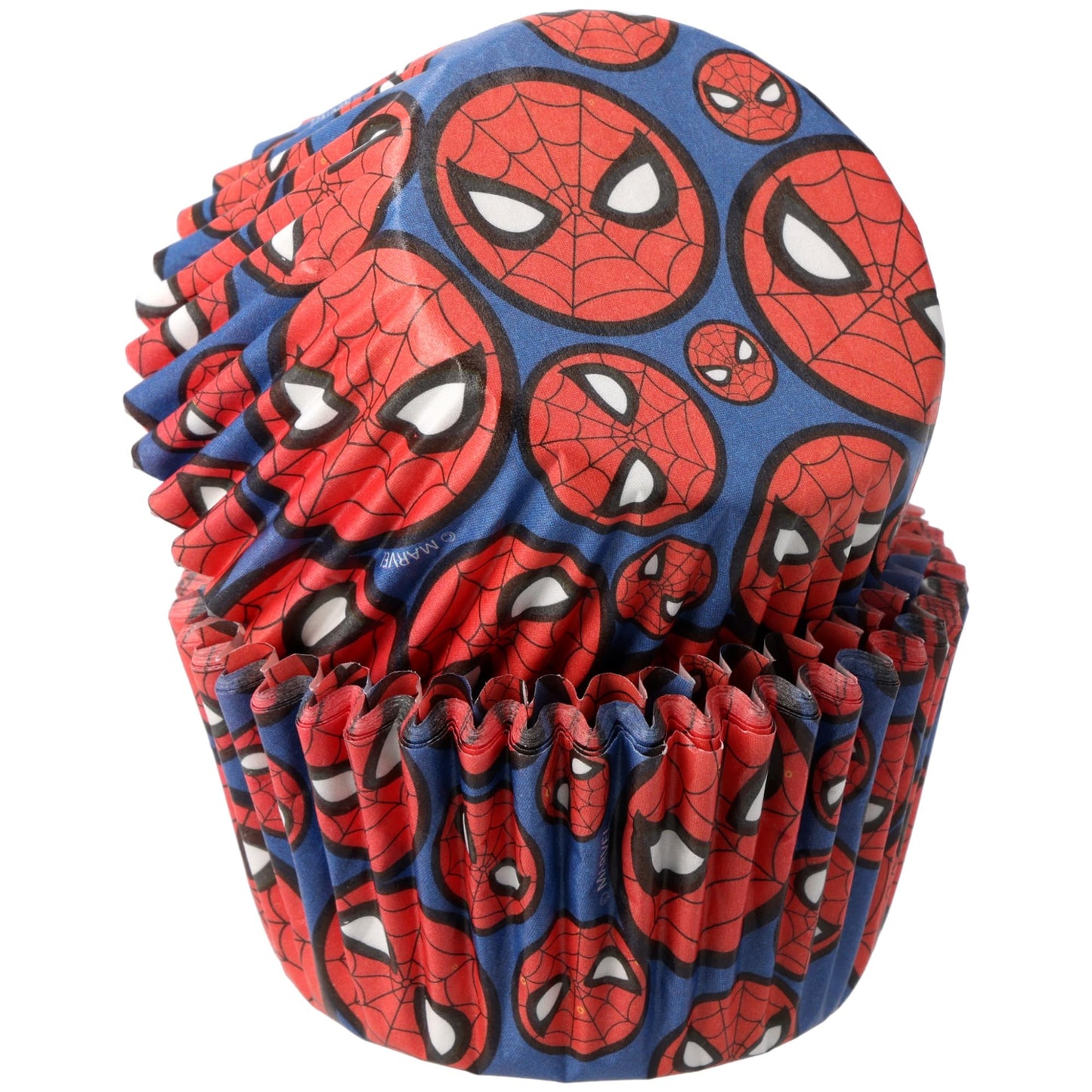 48 x Marvel Spider-Man Baking Cups By DecoPac | Standard Size Cupcake Liners | Greaseproof Paper Cases for Cupcakes, 1.8" x 1.25", Pack of 48