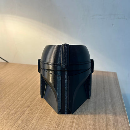 KwatTsz Cool Helmet Pen Holder, Armor Figurine Pencil Holder for Office Desk Decor, 3D Printed, Black, Durable and Fun Gift Idea