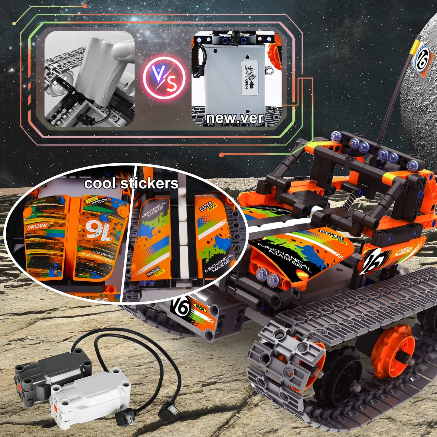 BIRANCO. STEM Remote Control Building Kit 3 in 1 RC Tracked Racer/Tank/Robot Engineering Toys, Science Construction Play Set, Toy Car Christmas for Boys & Girls Age 8-12 (392pcs)
