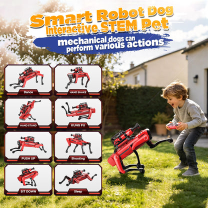 TUEESN Smart Robot Dog - Interactive STEM Toys with Voice & Remote Control, 30+ Lifelike Actions, Programmable Play, 25m Range, Durable & Safe - Best Gift for Kids 3-10 (Firefighting Edition)