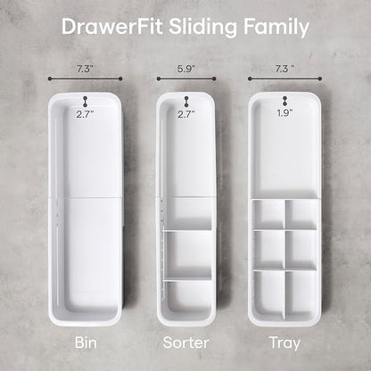 YouCopia DrawerFit Sliding Drawer Sorter, Adjustable Drawer Organizer