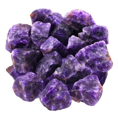 Amazing Gemstone Amethyst Raw Crystals and Healing Stones, Natural Rocks for Tumbling - DIY Raw Stones and Crystals, 2 Pieces