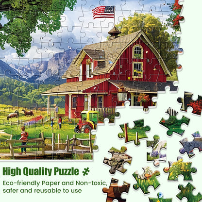 1000 Piece Puzzle for Adults - Country Clubhouse Puzzle for Adults Children - Recycled Paper Jigsaw Puzzle 1000 Pieces - Fun and Challenging Family Game Great Gift Idea, 28 * 20 in