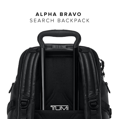 TUMI - Alpha Bravo Search Backpack - Laptop Backpack for Men & Women - Backpack for Work & Travel - 17.0" X 14.0" X 8.3" - Black Leather