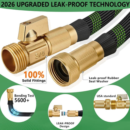 50 ft Garden Hose, Flexible Ultra Lightweight Durable Garden Hose, Kink-Free Water Hose with 10 Function Sprayer - Non-Shrinking Garden Hoses, Easy to Store,All-Weather, Car Washing Pipe Garden Hoses