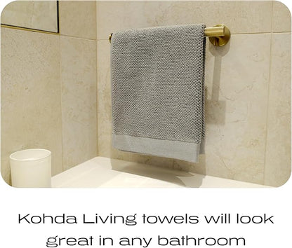 Luxury Silver-Infused Gray Hand Towels 2-Pack, 23.6"x17.7"