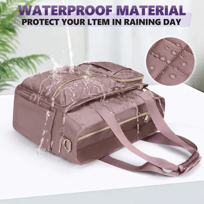 SDYSM Teacher Tote Bag 15.6 inch Laptop Bag Work Bags for Women Nurse Tote Professional Computer Messenger Shoulder Bags Laptop Briefcase for Office, College, Nursing, Dusty Pink
