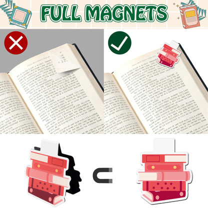 Yopyame Cute Magnetic Bookmarks Bulk - 36PCS Book Tracker Magnetic Bookmarks 12 Bookshelf Design Bookmark for Book Lovers Kids Double Sided Reading Page Markers for Adults Reading Lovers Classroom