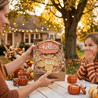 Valery Madelyn Fall Decorations for Home, Fall Wall Decor with Pumpkin and Maple Leaf, Rustic Farmhouse Fall Wreaths, Wooden Pumpkin Decor for Thanksgiving Autumn, 21 inch