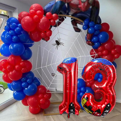 laackys 40 inch spider theme number foil balloons, children's party balloon supplies with classic numbers 1 to 9, birthday decoration supplies,number large balloons for spider theme parties (13)