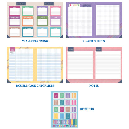Carson Dellosa Education Crafty & Cool Teacher Planner 2026-2027, Undated 8"x11" Lesson Plan Book With Stickers, Class Schedule,Weekly Calendar, ... Haves, Homeschool Essentials, School Supplies