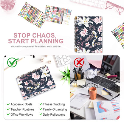 Planner 2026-2027, Weekly and Monthly Academic Planner, July 2026 - June 2027, Hardcover Calendar Agenda Book for School Year Planning, School Supplies for Teacher and Student, A5(6.3'' x 8.5'')