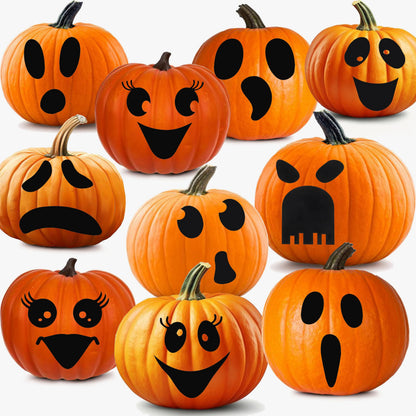 18 Pcs Cute Ghost Face Vinyl Decal Stickers for Halloween - DIY Craft Art Stickers, Wall Decals, Glass Window Sticker